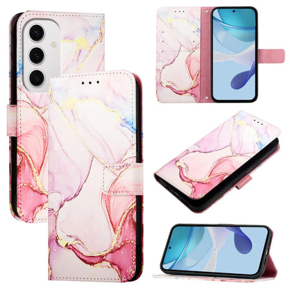 For Samsung Galaxy S24 FE Case YB Pattern Printing Leather Series-5   Marble Pattern Wallet Phone Cover