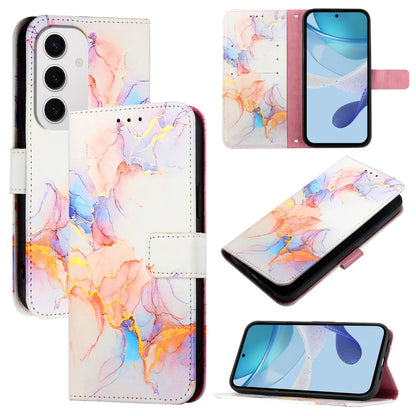 For Samsung Galaxy S24 FE Case YB Pattern Printing Leather Series-5   Marble Pattern Wallet Phone Cover