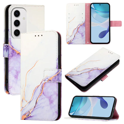 For Samsung Galaxy S24 FE Case YB Pattern Printing Leather Series-5   Marble Pattern Wallet Phone Cover