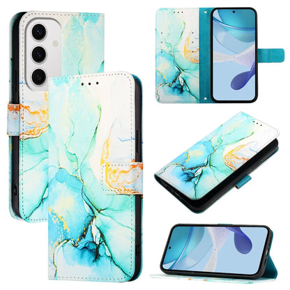For Samsung Galaxy S24 FE Case YB Pattern Printing Leather Series-5   Marble Pattern Wallet Phone Cover