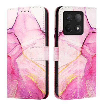 For Xiaomi 14T Case YB Pattern Printing Leather Series-5   Marble Pattern Wallet Phone Cover