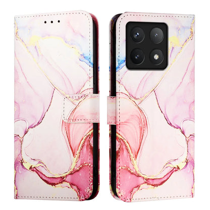 For Xiaomi 14T Pro Case YB Pattern Printing Leather Series-5   Marble Pattern Wallet Phone Cover
