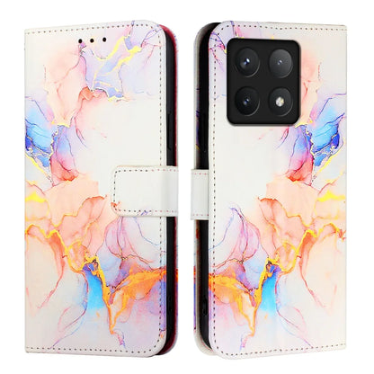 For Xiaomi 14T Pro Case YB Pattern Printing Leather Series-5   Marble Pattern Wallet Phone Cover