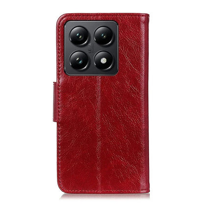 For Xiaomi 14T Pro Case Nappa Texture Split Leather Wallet Phone Cover