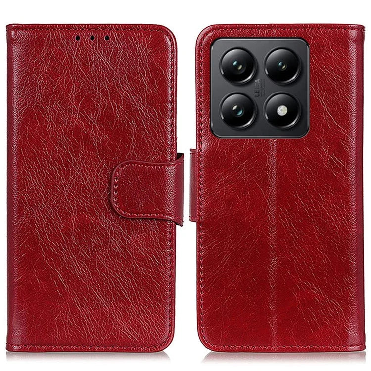 For Xiaomi 14T Case Nappa Texture Split Leather Wallet Phone Cover