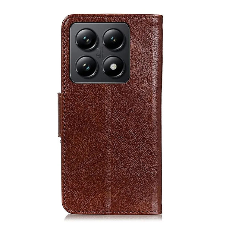 For Xiaomi 14T Case Nappa Texture Split Leather Wallet Phone Cover