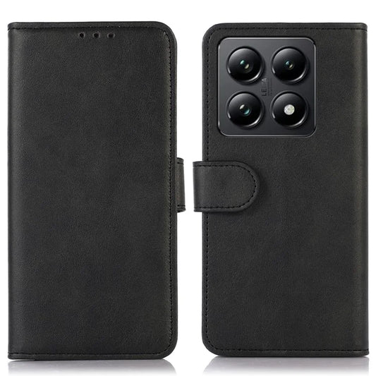 For Xiaomi 14T Pro Case Cowhide Texture Leather Wallet Phone Cover with Stand