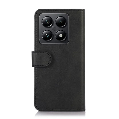 For Xiaomi 14T Pro Case Cowhide Texture Leather Wallet Phone Cover with Stand