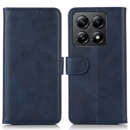 For Xiaomi 14T Pro Case Cowhide Texture Leather Wallet Phone Cover with Stand