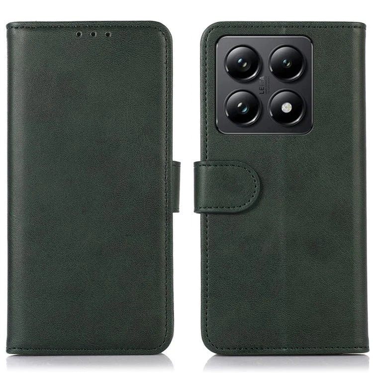 For Xiaomi 14T Pro Case Cowhide Texture Leather Wallet Phone Cover with Stand