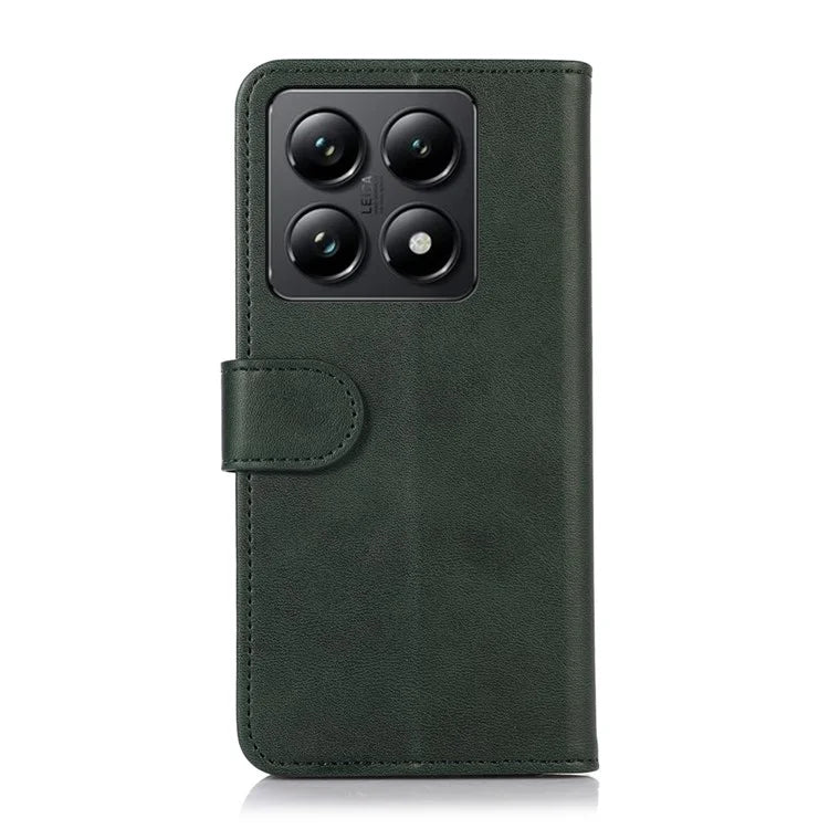 For Xiaomi 14T Pro Case Cowhide Texture Leather Wallet Phone Cover with Stand