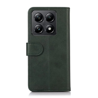 For Xiaomi 14T Pro Case Cowhide Texture Leather Wallet Phone Cover with Stand