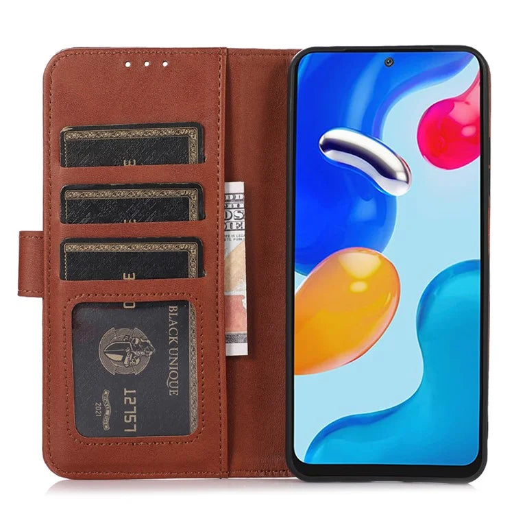 For Xiaomi 14T Pro Case Cowhide Texture Leather Wallet Phone Cover with Stand