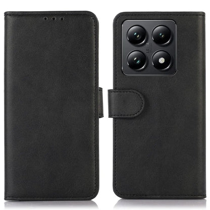 For Xiaomi 14T Case Cowhide Texture Leather Wallet Phone Cover with Stand