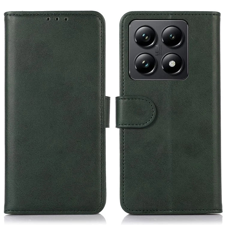 For Xiaomi 14T Case Cowhide Texture Leather Wallet Phone Cover with Stand