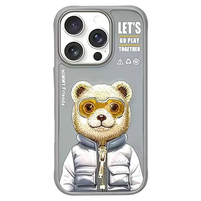 NIMMY For iPhone 16 Pro Case Embroidery Protective Phone Cover