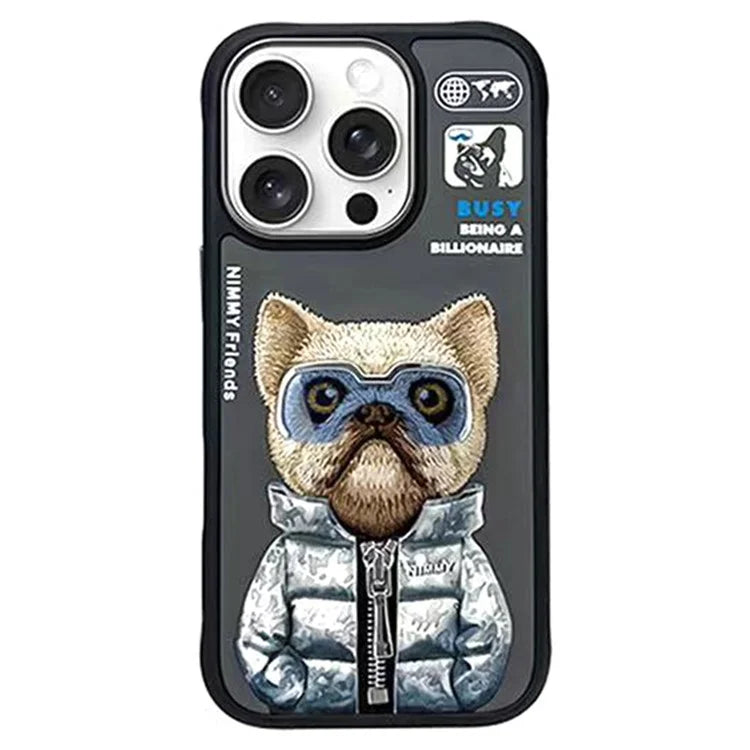 NIMMY For iPhone 16 Pro Max Case Embroidery Protective Phone Cover