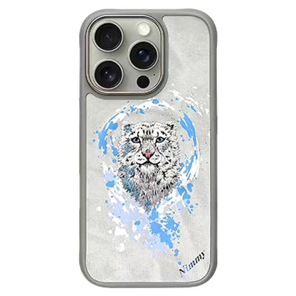 NIMMY For iPhone 16 Pro Case Embroidery Pattern Anti-Scratch Phone Cover