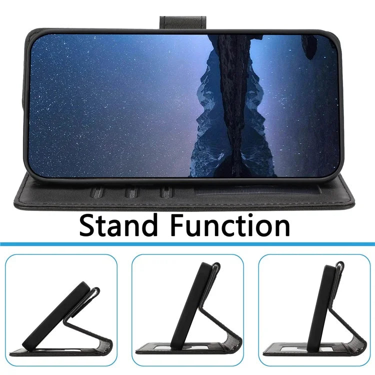 For Samsung Galaxy A16 5G Case RFID Blocking Wallet Leather Phone Cover with Strap