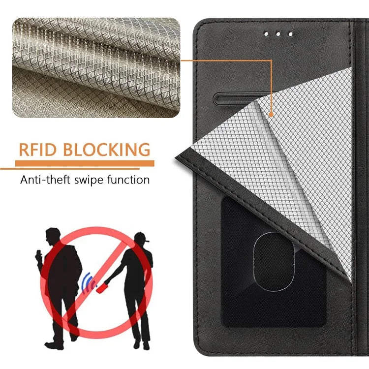 For Samsung Galaxy A16 5G Case RFID Blocking Wallet Leather Phone Cover with Strap