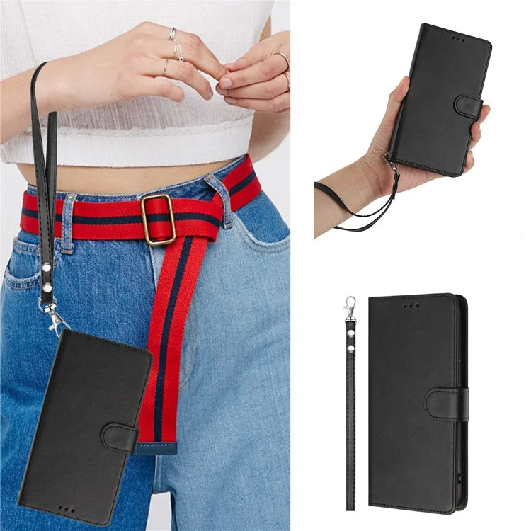 For Samsung Galaxy A16 5G Case RFID Blocking Wallet Leather Phone Cover with Strap