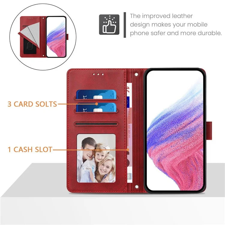 For Samsung Galaxy A16 5G Case RFID Blocking Wallet Leather Phone Cover with Strap