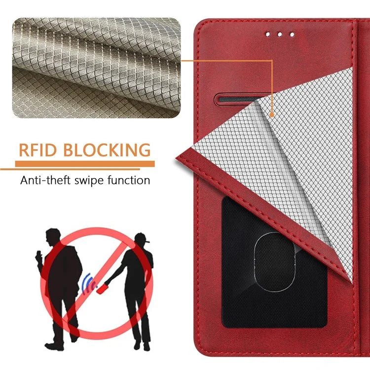 For Samsung Galaxy A16 5G Case RFID Blocking Wallet Leather Phone Cover with Strap