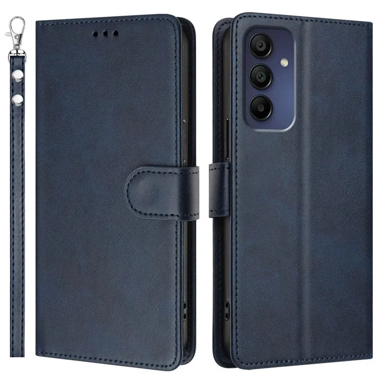 For Samsung Galaxy A16 5G Case RFID Blocking Wallet Leather Phone Cover with Strap