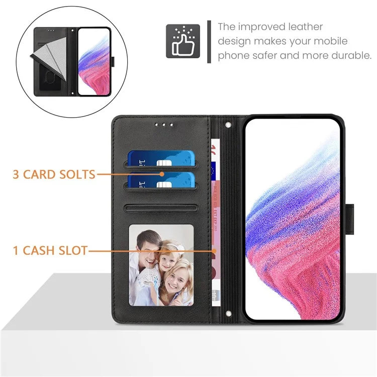 For Samsung Galaxy A16 5G Case RFID Blocking Wallet Leather Phone Cover with Strap