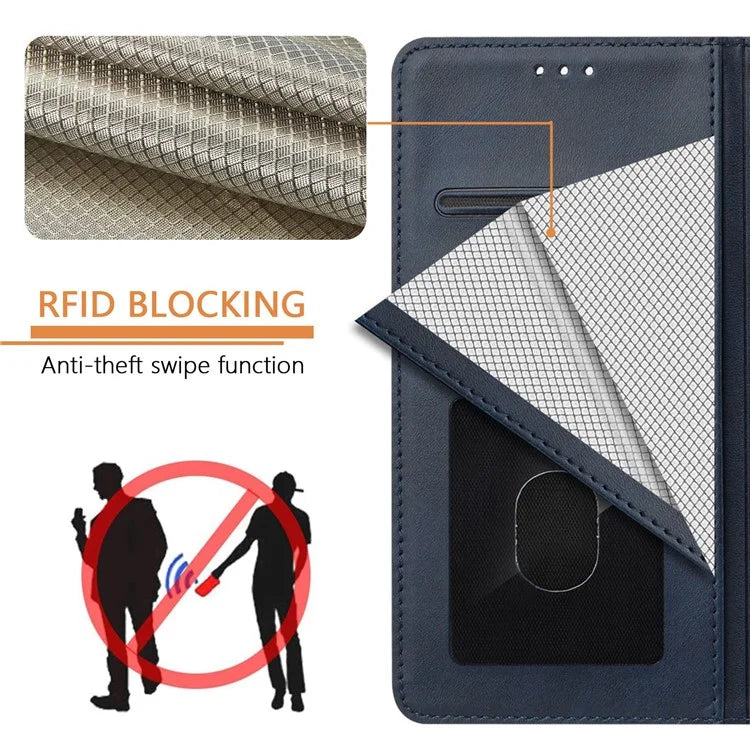 For Samsung Galaxy A16 5G Case RFID Blocking Wallet Leather Phone Cover with Strap