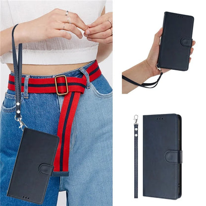 For Samsung Galaxy A16 5G Case RFID Blocking Wallet Leather Phone Cover with Strap