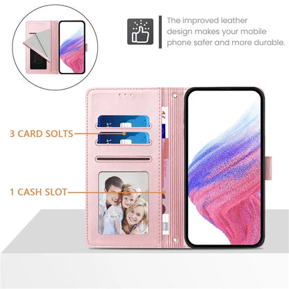 For Samsung Galaxy A16 5G Case RFID Blocking Wallet Leather Phone Cover with Strap