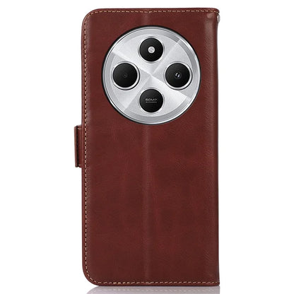 For Xiaomi Redmi 14C 4G Case RFID Blocking Genuine Cow Leather Wallet Phone Cover