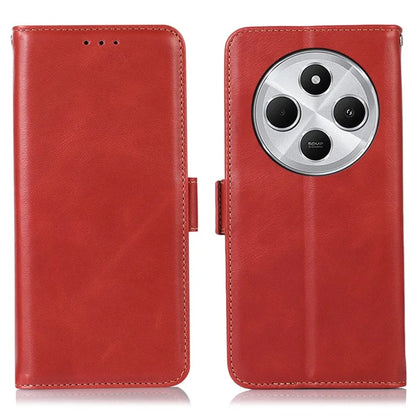 For Xiaomi Redmi 14C 4G Case RFID Blocking Genuine Cow Leather Wallet Phone Cover