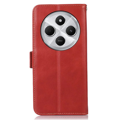 For Xiaomi Redmi 14C 4G Case RFID Blocking Genuine Cow Leather Wallet Phone Cover