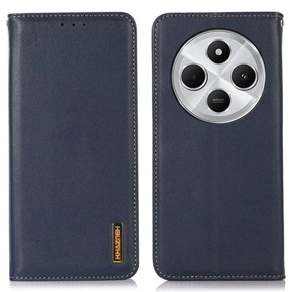 KHAZNEH For Xiaomi Redmi 14C 4G Case Genuine Cow Leather Wallet Phone Cover Nappa Texture