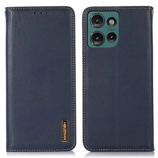 KHAZNEH For Motorola Edge 50 Neo 5G Case Genuine Cow Leather Wallet Phone Cover Nappa Texture