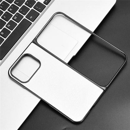 For Google Pixel 9 Pro Fold 5G Case Crocodile Texture Leather Coated Hard PC Phone Cover
