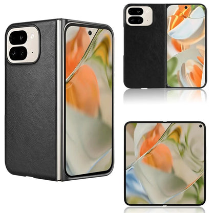 For Google Pixel 9 Pro Fold 5G Case Litchi Texture PU Leather + PC Phone Cover