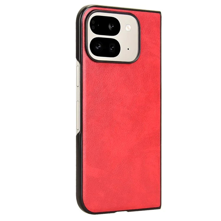 For Google Pixel 9 Pro Fold 5G Case Litchi Texture PU Leather + PC Phone Cover