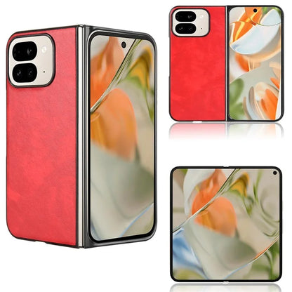 For Google Pixel 9 Pro Fold 5G Case Litchi Texture PU Leather + PC Phone Cover