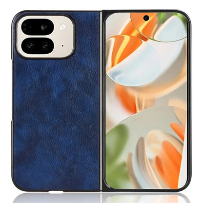 For Google Pixel 9 Pro Fold 5G Case Litchi Texture PU Leather + PC Phone Cover