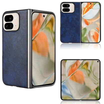 For Google Pixel 9 Pro Fold 5G Case Litchi Texture PU Leather + PC Phone Cover