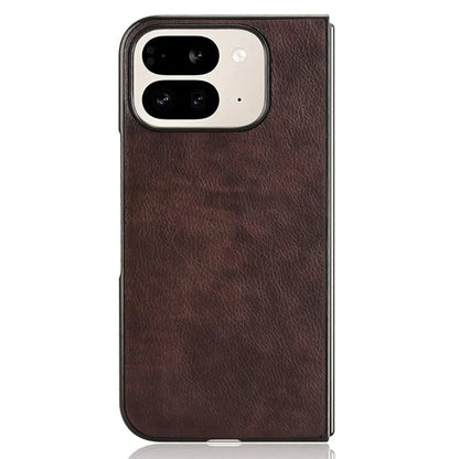 For Google Pixel 9 Pro Fold 5G Case Litchi Texture PU Leather + PC Phone Cover