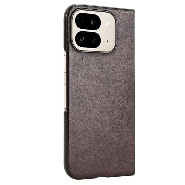 For Google Pixel 9 Pro Fold 5G Case Litchi Texture PU Leather + PC Phone Cover