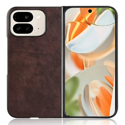 For Google Pixel 9 Pro Fold 5G Case Litchi Texture PU Leather + PC Phone Cover