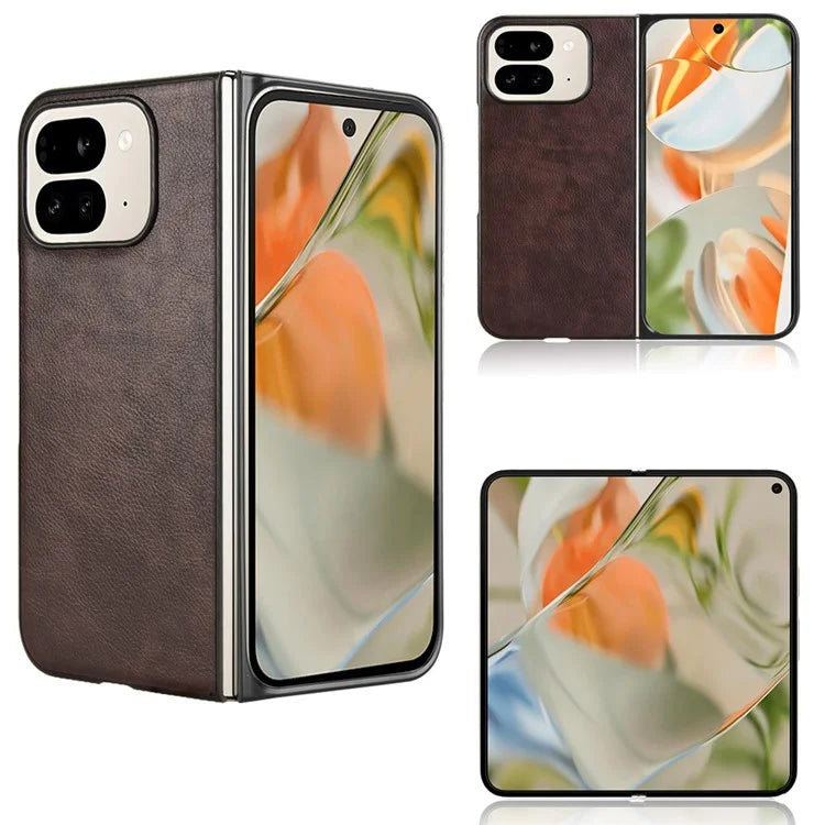 For Google Pixel 9 Pro Fold 5G Case Litchi Texture PU Leather + PC Phone Cover