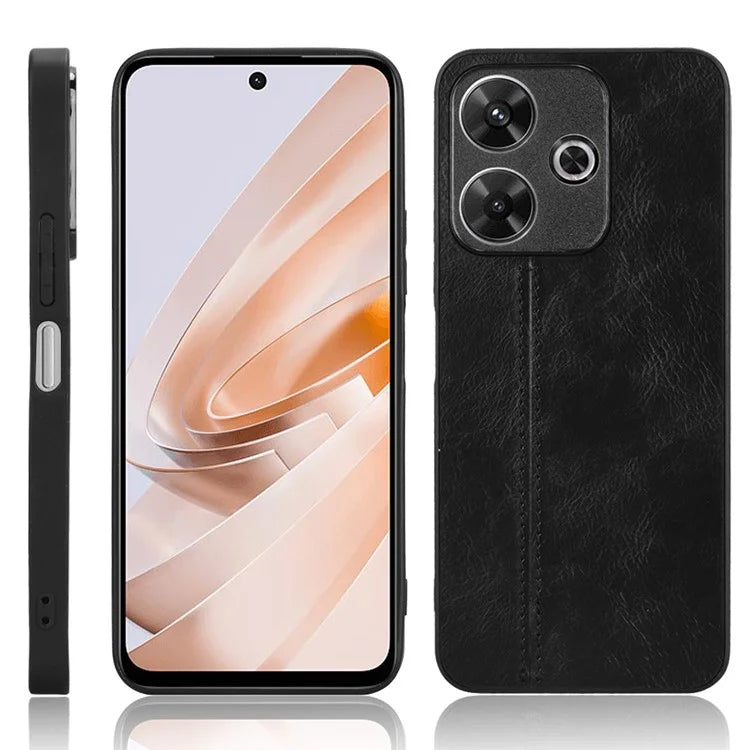 For Xiaomi Redmi 13 5G / 4G Case Leather+TPU+PC Phone Cover Stitching Line