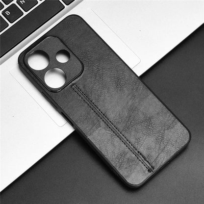 For Xiaomi Redmi 13 5G / 4G Case Leather+TPU+PC Phone Cover Stitching Line