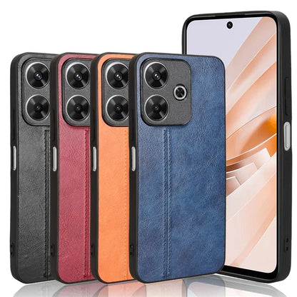 For Xiaomi Redmi 13 5G / 4G Case Leather+TPU+PC Phone Cover Stitching Line